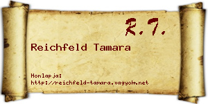 Reichfeld Tamara névjegykártya